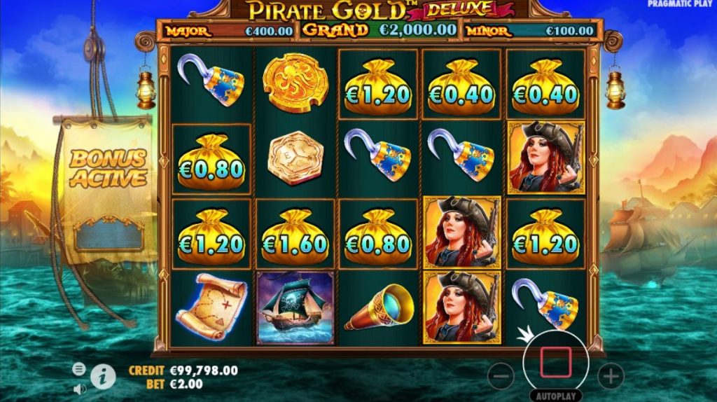 Бонусные опции на автомате Pirate Gold Deluxe