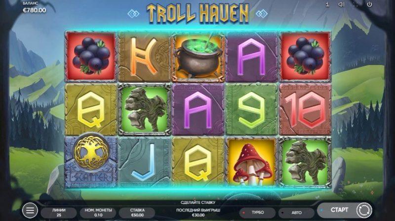 Символы и их выигрышные комбинации Troll Haven